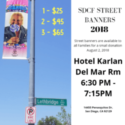 A poster advertising street banners for the hotel karlan.