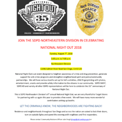 A flyer for the national night out event.