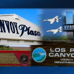 A collage of photos with the words " los panchos canyon " and " kearny plaza ".