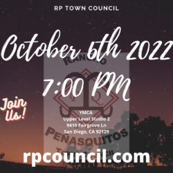 A poster for the town council 's october meeting.