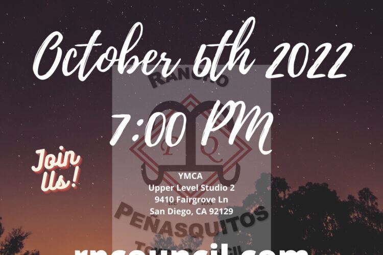Rancho Penasquitos Town Council Public Meeting October 6, 2022 7 PM