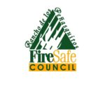 A green and yellow logo for the fire safe council.