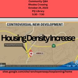 A poster with directions for housing density increase.