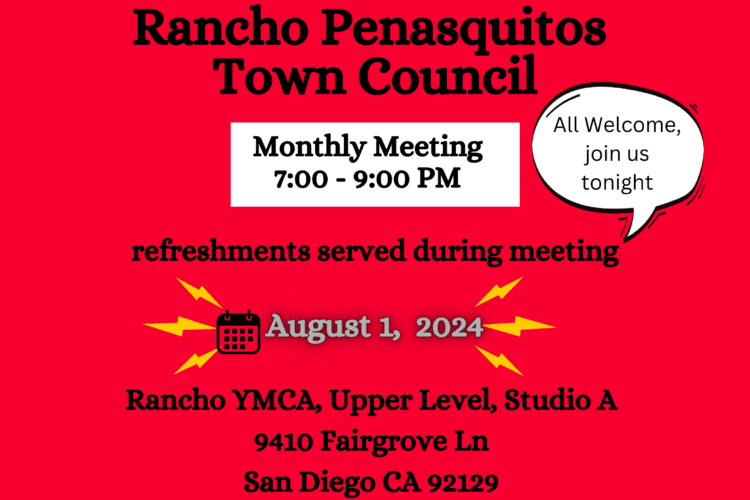 RP Town Council Monthly Meeting August 1, 2024, 7-9 PM